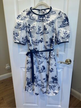 donna morgan blue eyelet dress | Dresses | Donna Morgan Light Navy blazer